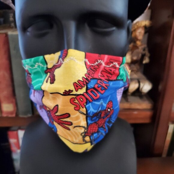 Cloth Face Mask - Silver/Copper Filters- Spiderman - Picture 3 of 8